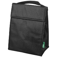 Triangular Non-Woven Lunch Cool Bag In Black Solid