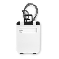 Trolley Shape Luggage Tag In White