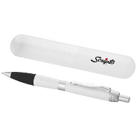 Tube Pen Box In Clear Transparent White