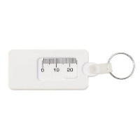 Tyre Tread Keyring In White