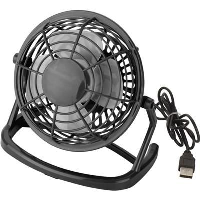 Usb Plastic Desk Fan In Black