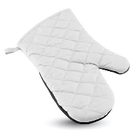 Useful Kitchen Oven Gloves In Cotton Material With One Side Rubber Material