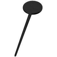 Vida Round Disc Stick Swizzle Stick In Black Solid