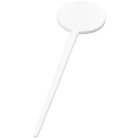 Vida Round Disc Stick Swizzle Stick In White Solid