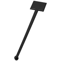 Vida Square Swizzle Stick In Black Solid