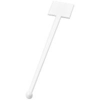 Vida Square Swizzle Stick In White Solid