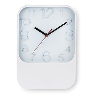 Wall Clock Square In White