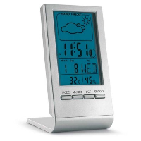 Weather Station With Blue Lcd In Silver