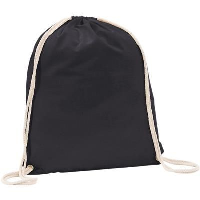 Westbrook 5Oz Cotton Drawstring Bag In Black