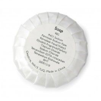 White Pleat Wrapped Travel Soap
