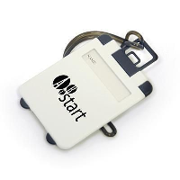 Wickham Plastic Luggage Tag With Name View & Rubber Strap