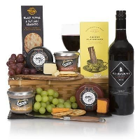 Wine, Cheese & Pate Hamper 75Cl Rosemount Diamond Selection Shiraz 2018,Gourmet Black Pepper & Sea S