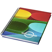 Wire-O A4 Note Book Hard Cover In White Solid-Black Solid