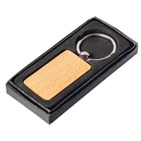 Wood Rectangular Keyring
