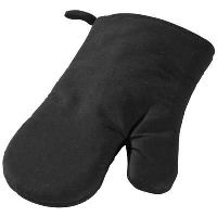 Zander Oven Gloves In Black Solid