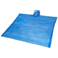 Ziva Disposable Rain Poncho With Pouch In Royal Blue