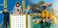 Multi Play Equipment With Slides For Sensory Gardens