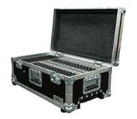 12 Berth iPad Air Flight Case with Power Charger Compartment
