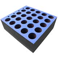 Microphone Insert for 25 Microphones - 6U Rack Drawer Insert