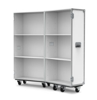 Small Retail Display Flight Case in White