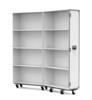 Medium Retail Display Flight Case in White