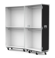Retail Display Flight Case with Clothes Rails