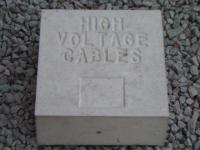 High Voltage Cables Concrete Marker Blocks
