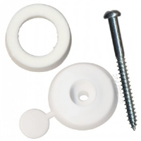 Fixing Button 10mm White Packet of 10