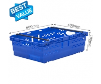 Supermarket Stacking and Nesting Ventilated Crates