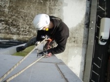 Installation Of Aerial Cables Via Abseiling