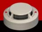Low profile conventional optical smoke detector with twin LED'