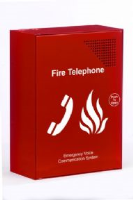 Red fire telephone EVC outstation, c/w handset EVC301RPO