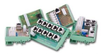 RJ45 five-way patch board used to link data and/or audio