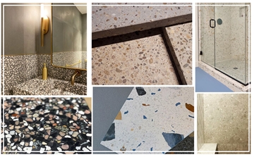 Bespoke Terrazzo Tiles For Bathroom Worktop