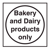 Food Storage Label - Bakery & Dairy Products Only