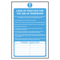 Code of Practice for Bandsaws safety Notice