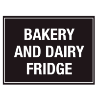 Bakery and Dairy Fridge Storage Sticker