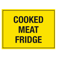 Cooked Meat Fridge Storage Notice - Self Adhesive Vinyl