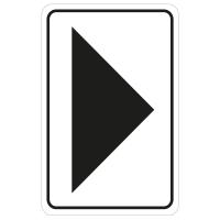 Large Arrow Door Sign - Black on White
