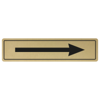 Arrow Door Sign - Black on Gold