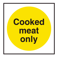 Food Storage Label - Cooked Meat Only