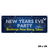 New Year Party Banners Bookings Now Being Taken Single Sided PVC Banner