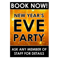 New Years Eve Party Book Now Waterproof Poster