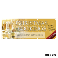 Gold Personalised Christmas Party Banners
