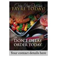 Personalised Christmas Fayre Orders Butchers Promotional Poster