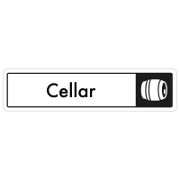 Cellar Door Sign - Black on White