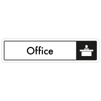 Office Door Sign - Black on White