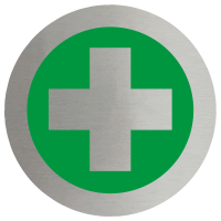 First Aid Symbol Stainless Steel Disc