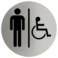 Gents & Disabled Symbol Stainless Steel Disc