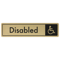 Disabled Door Sign - Black on Gold